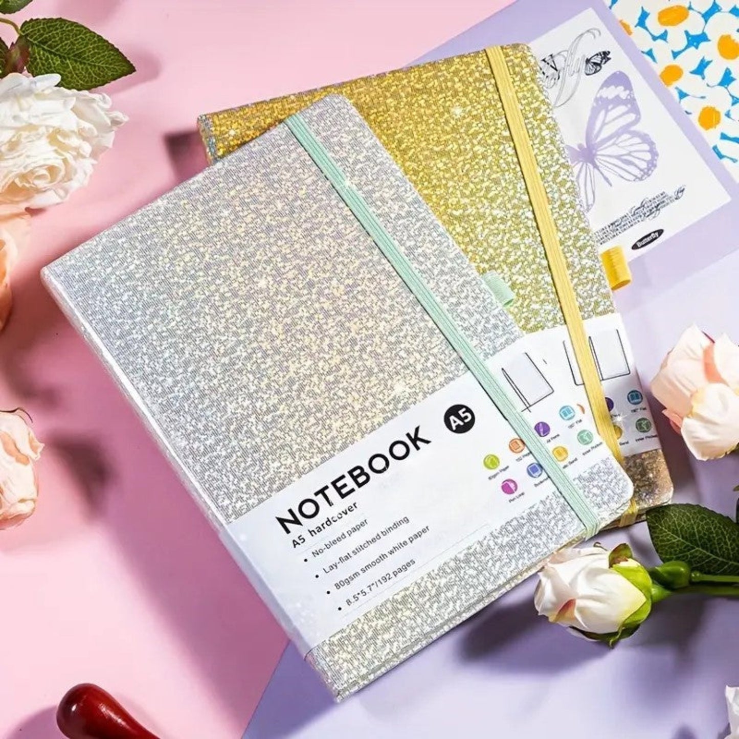 A5 Hardcover Notebook - Glitter